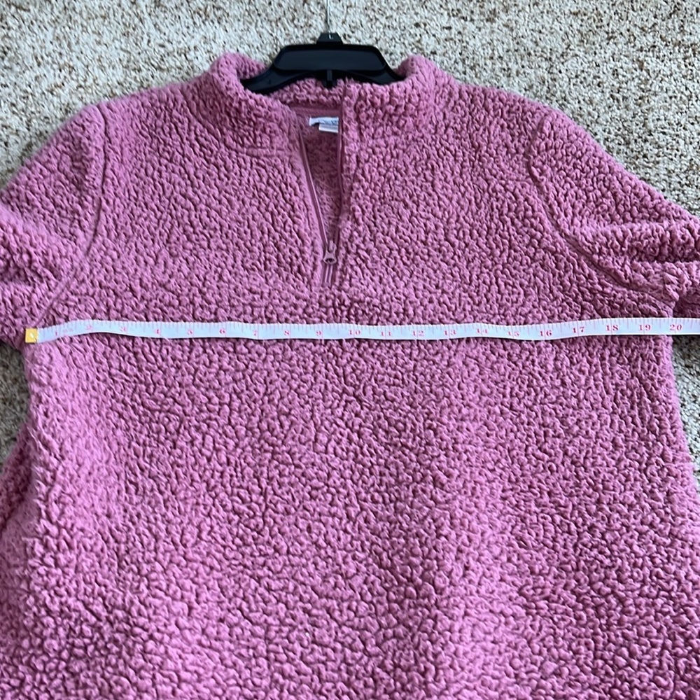 canyon river Cozy Pink Sherpa Pullover teddy sweater - Picture 5 of 6